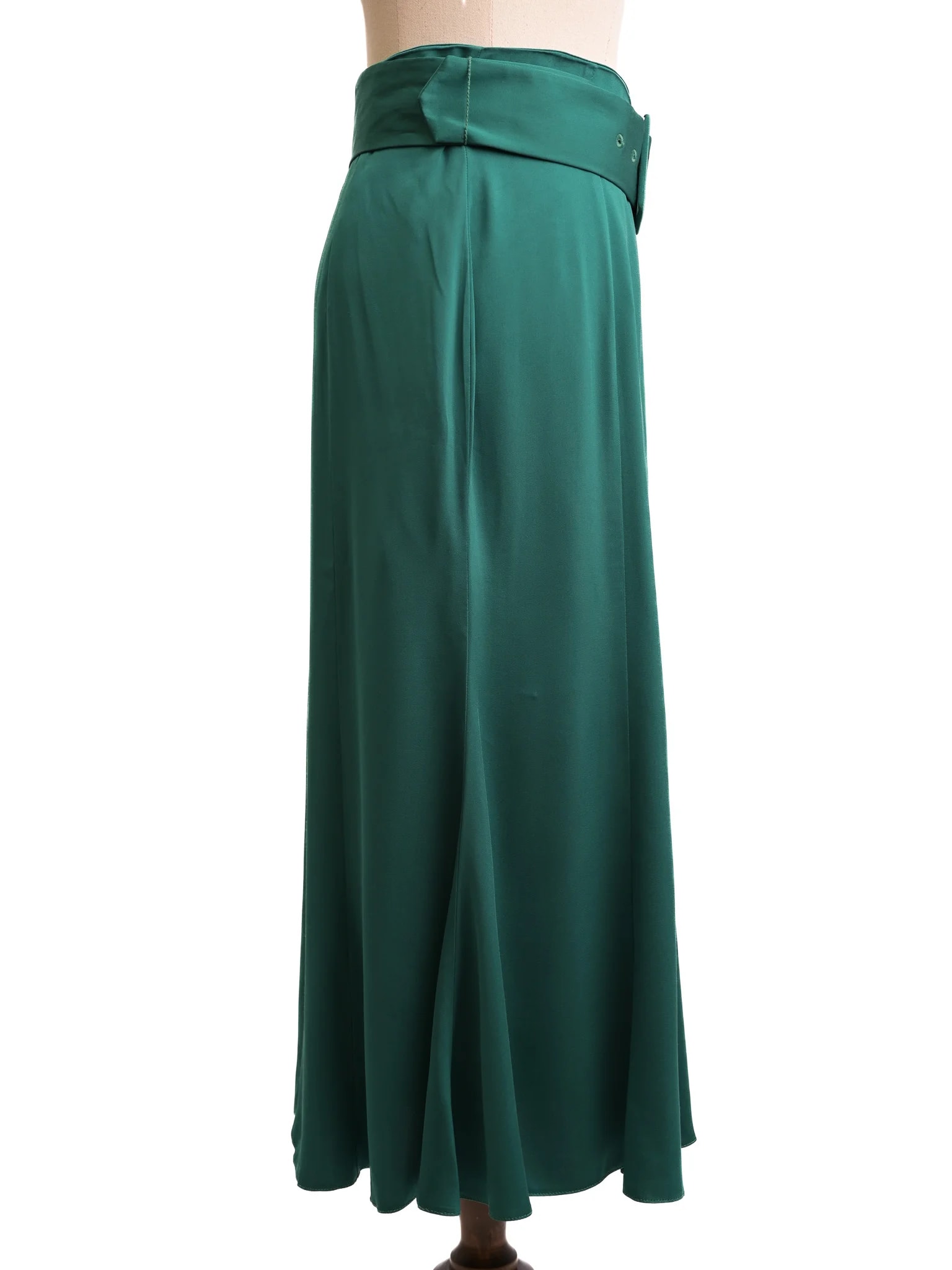Uterque Green Viscose Maxi Skirt — 3