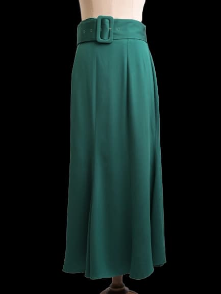 Uterque Green Viscose Maxi Skirt — photo 1