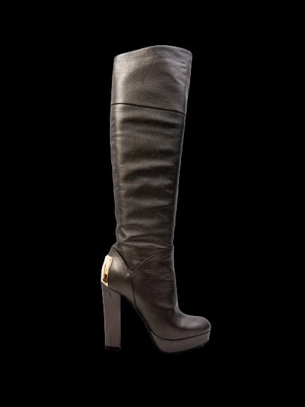 Baldan Gray Leather Boots — photo 1