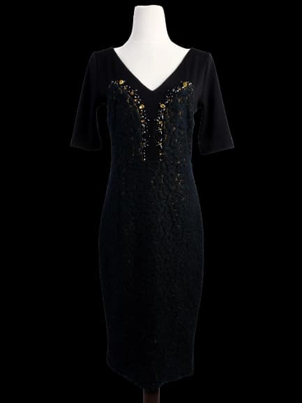 VDP Black Wool Midi Dress — photo 1