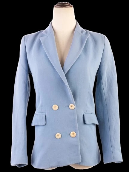 Sandro Blue Cotton Blazer — 1
