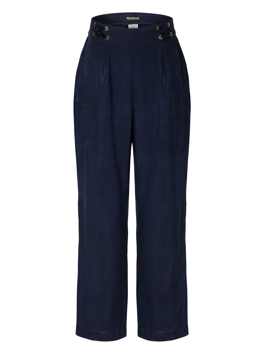 NetWork Blue Polyester Casual Trousers — 1