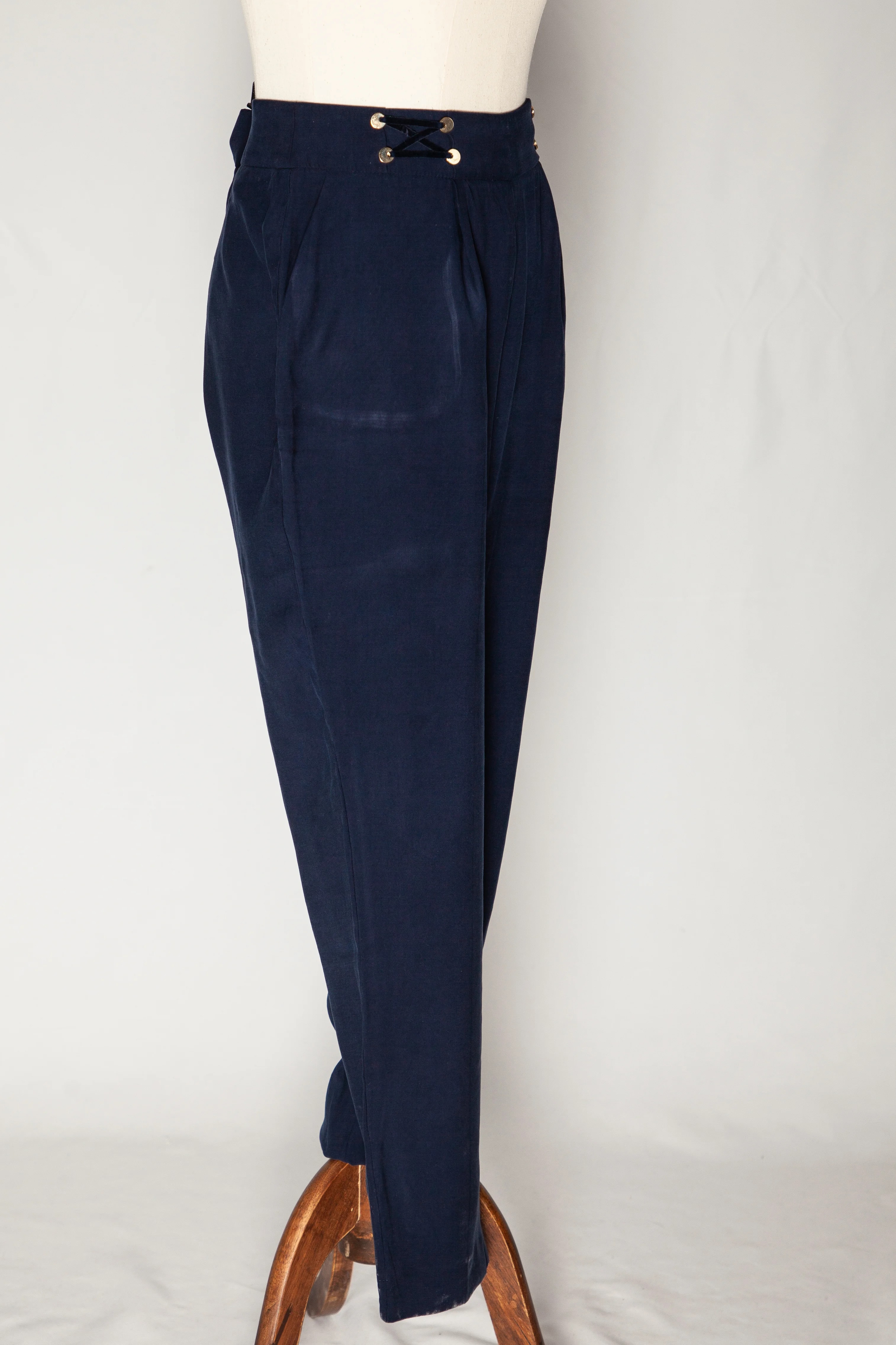 NetWork Blue Polyester Casual Trousers — 3