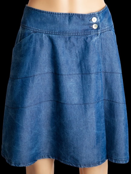 Emporio Armani Blue Cotton Denim Skirt — 1