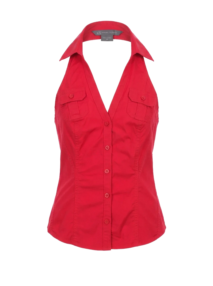 Armani Exchange Red Polyester Blouse — 1