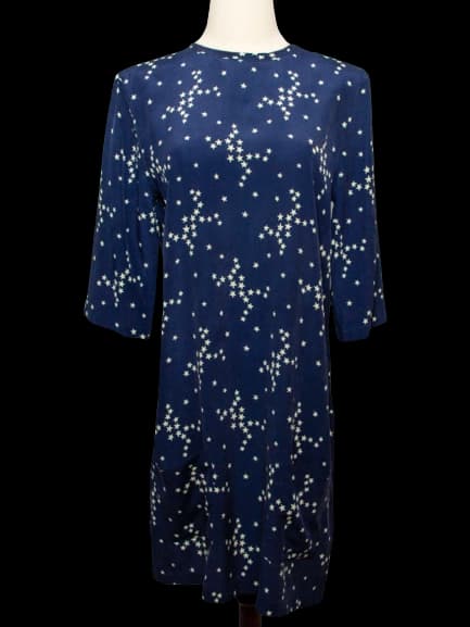 Equpment Blue Silk Dress — photo 1