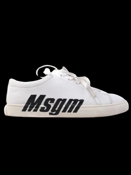 MSGM White Leather Canvas Sneakers — photo 1