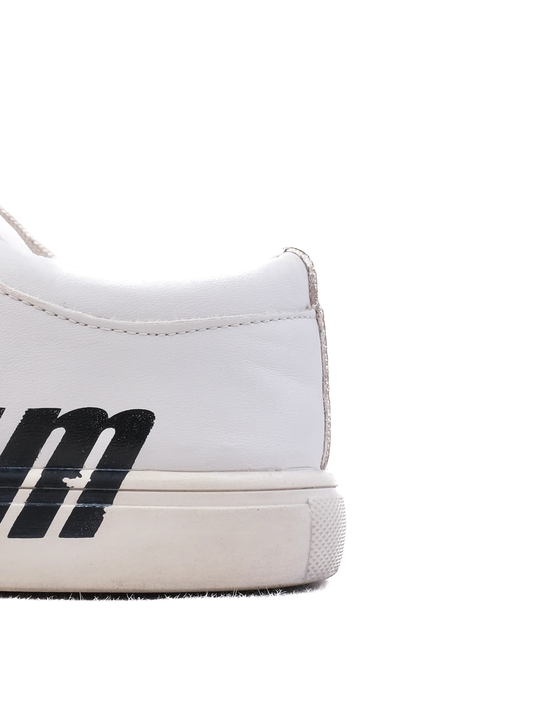 MSGM White Leather Canvas Sneakers — 2