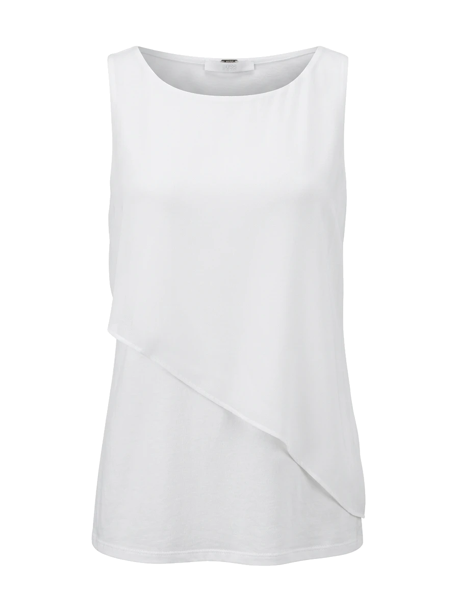 Hugo Boss White Polyester Top — 1