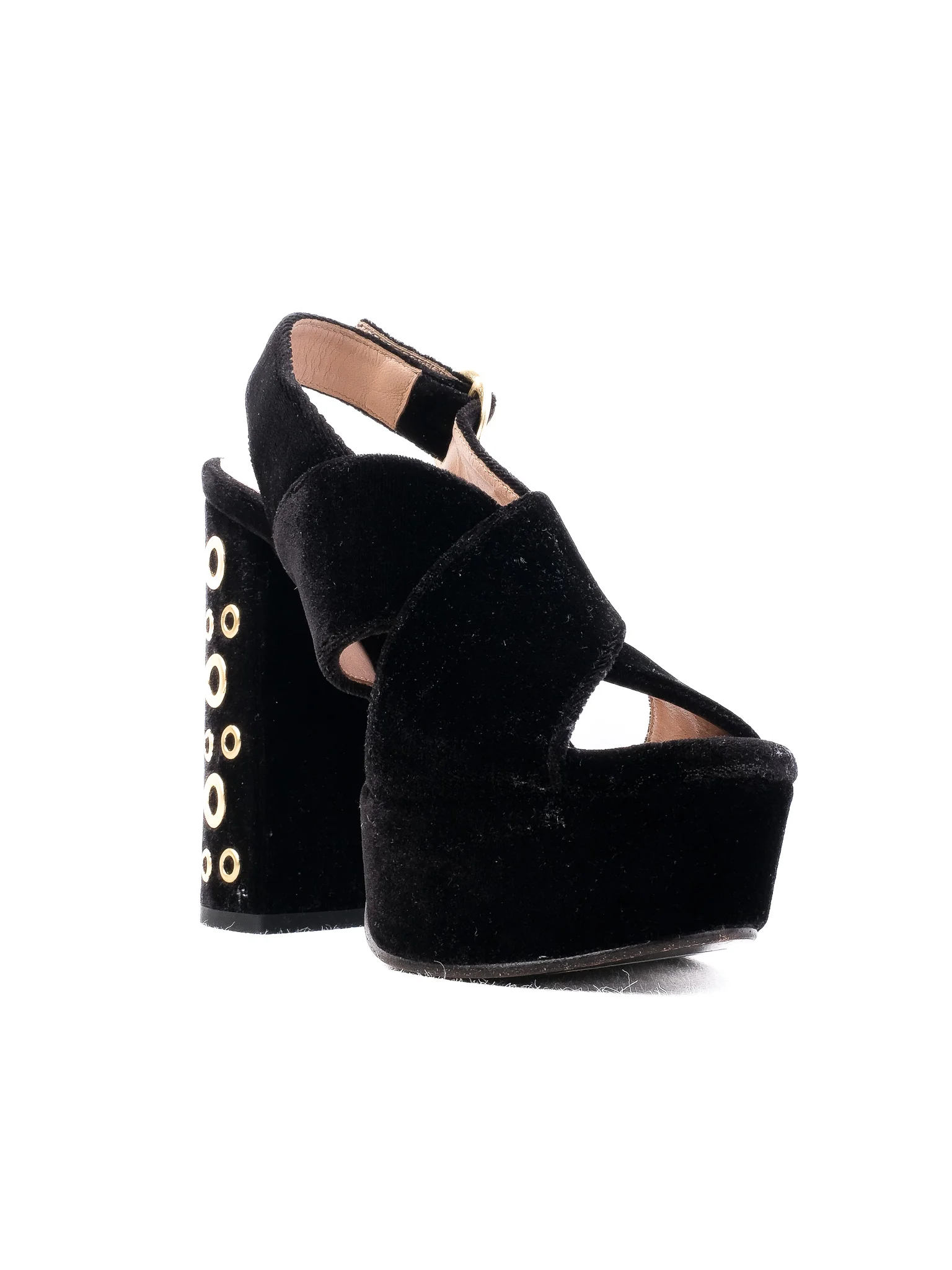 Pinko Black Leather High Heel Sandals — 2