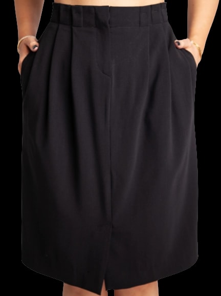 Armani Exchange Black Polyester Pencil Skirt — 1