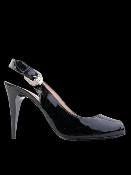 Essere Black Leather Pumps — 1