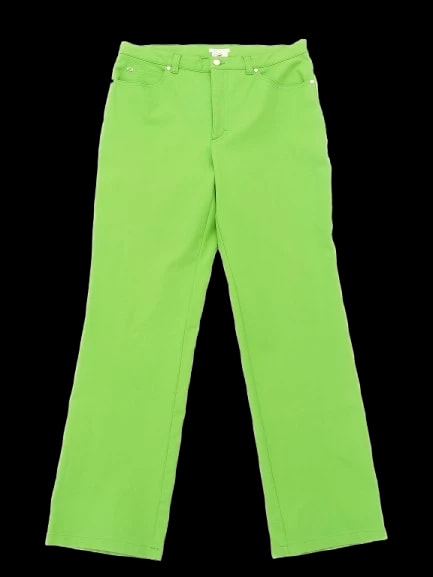 Escada Green Cotton Straight Jeans — 1