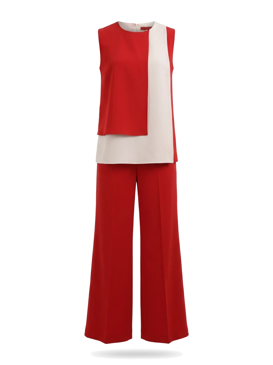 Carolina Herrera Red Polyester Pantsuit — photo 1