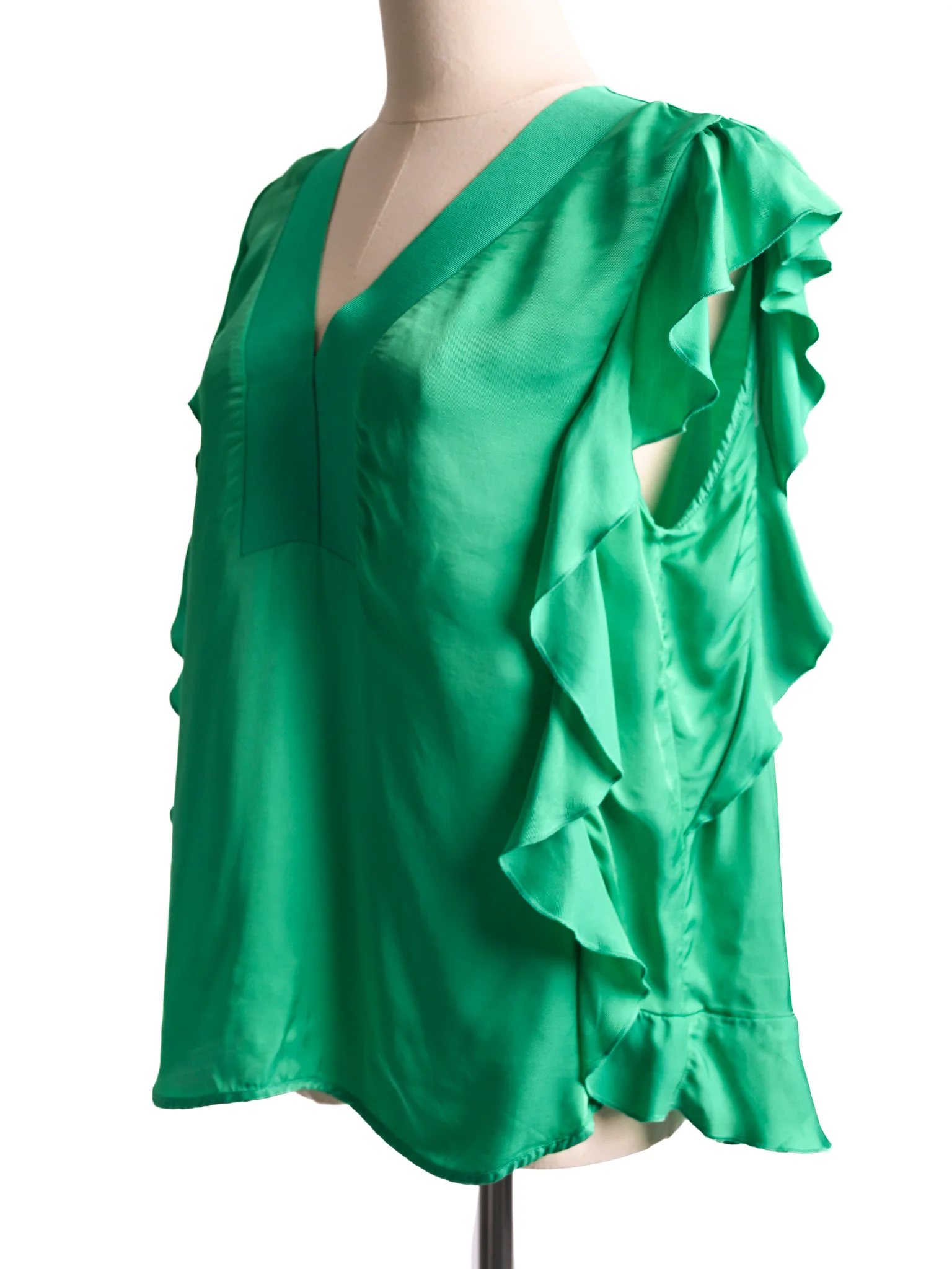 Sandro Green Viscose Top — 2