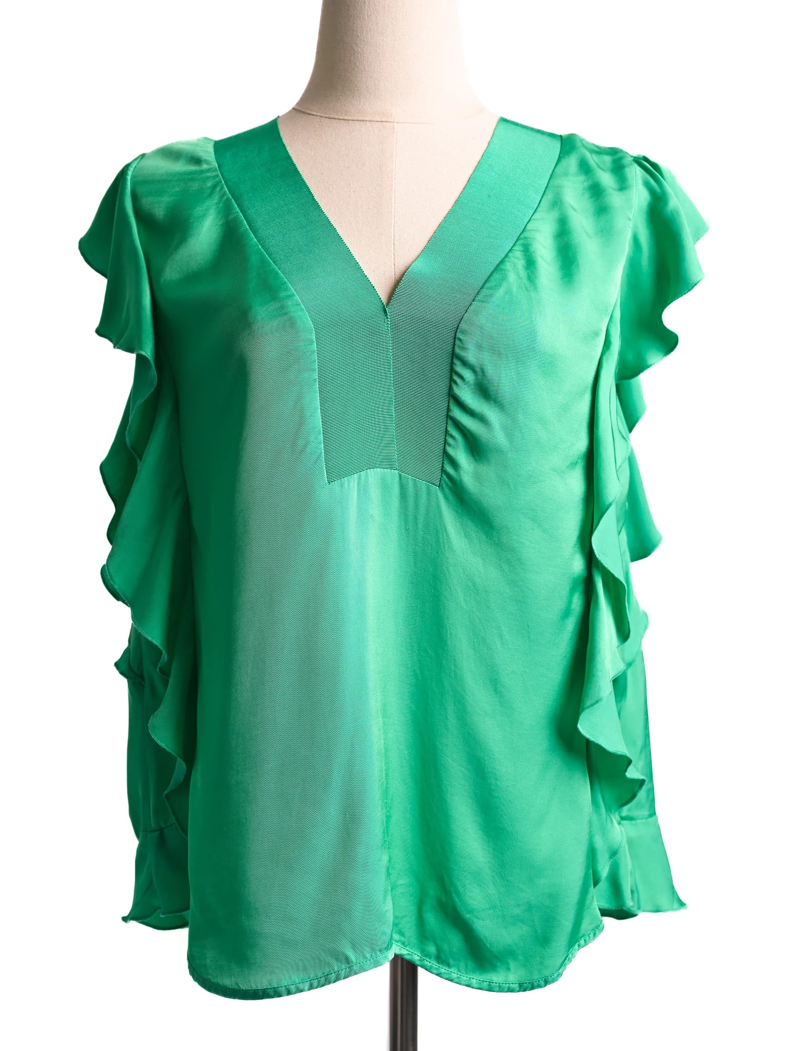Sandro Green Viscose Top — 2