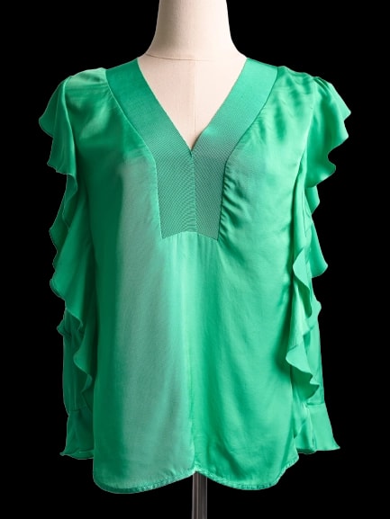 Sandro Green Viscose Top — 1