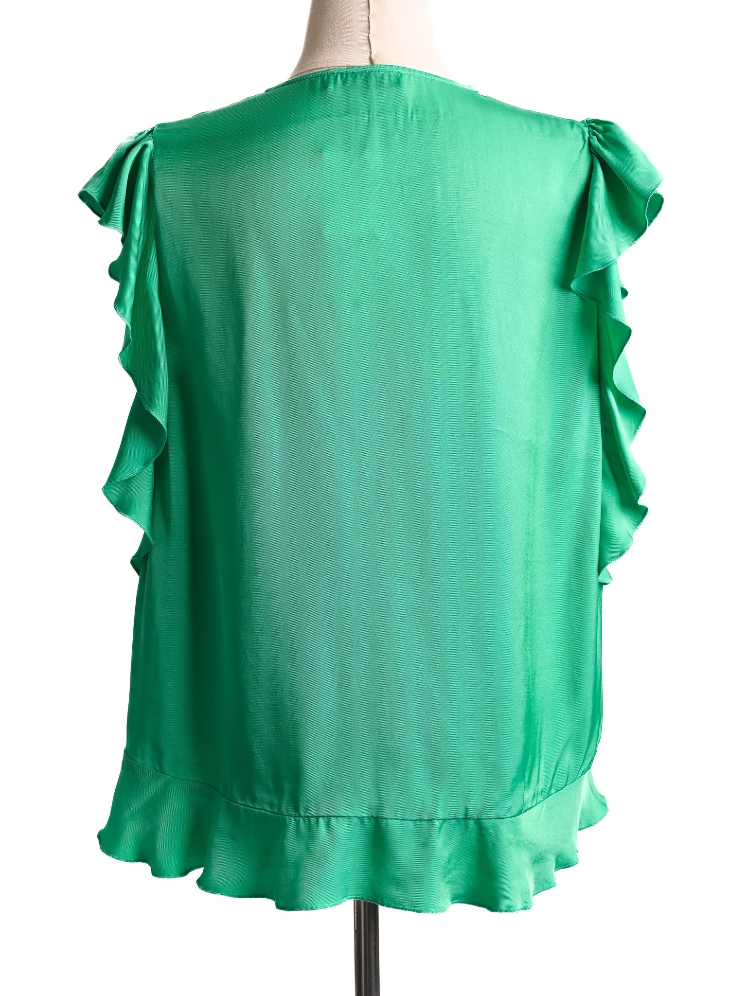 Sandro Green Viscose Top — 3