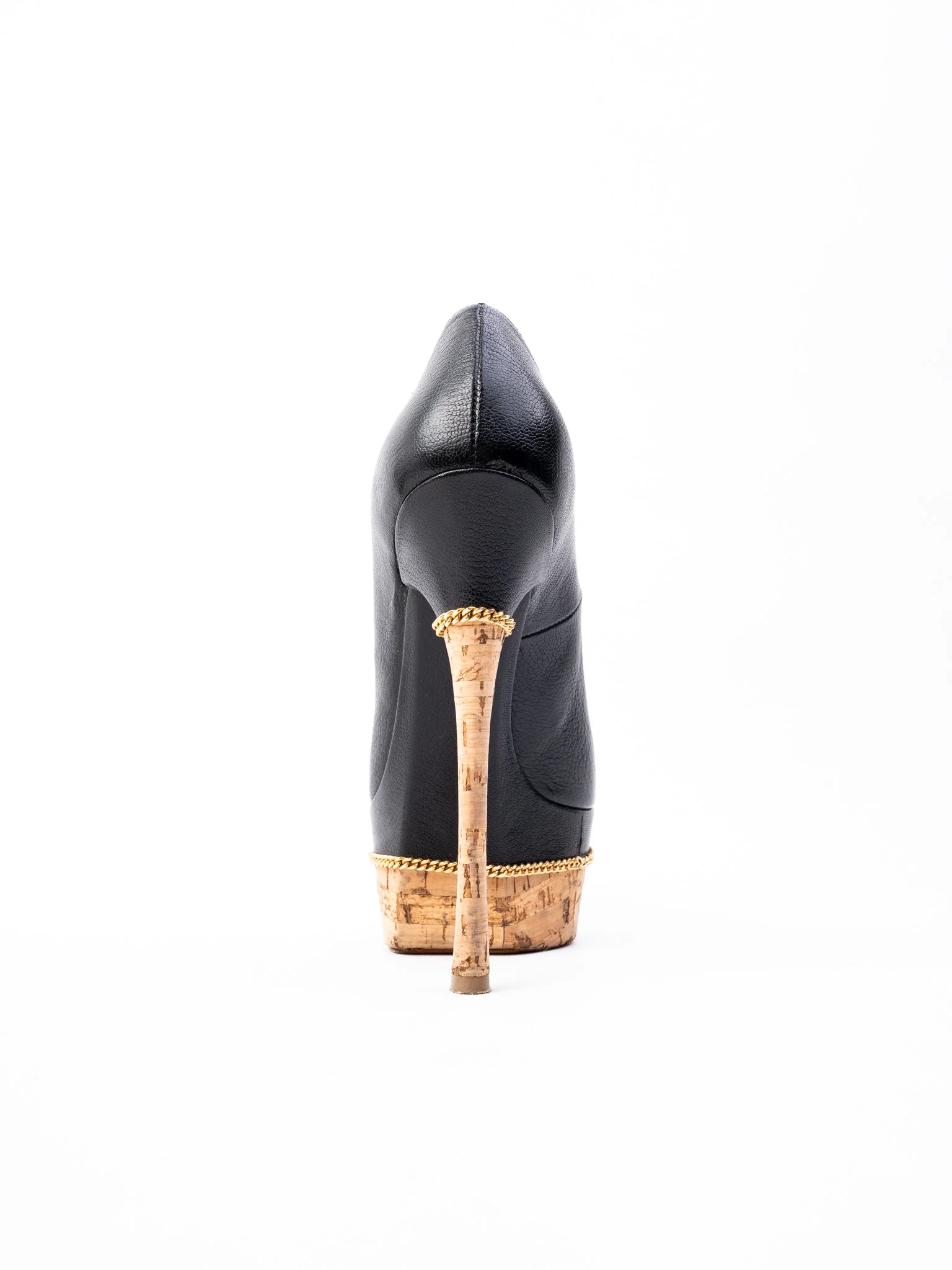 Gianmarco Lorenzi Black Leather High Heel Pumps — 3