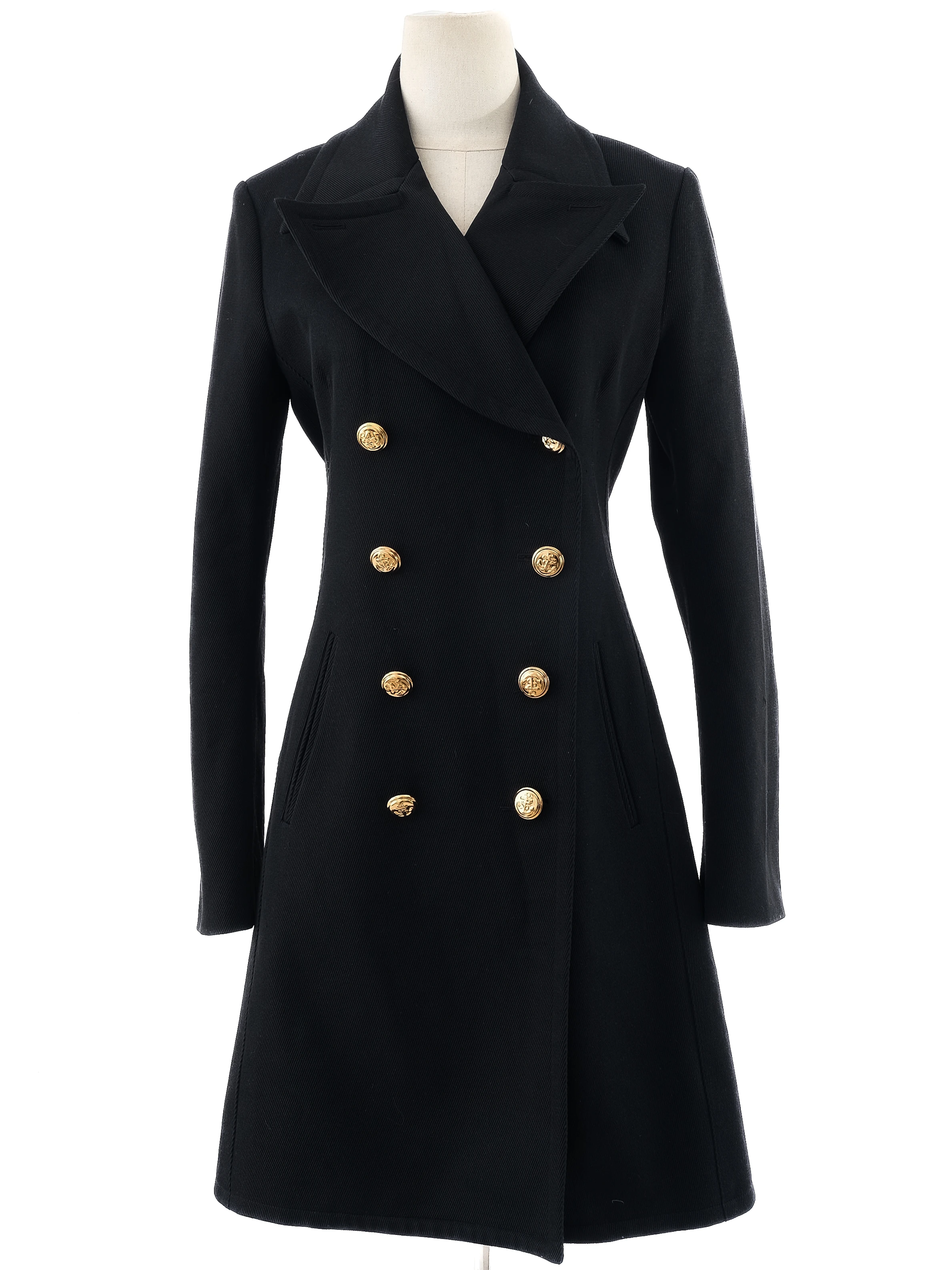 Alexander McQueen Black Polyester Coat — 3