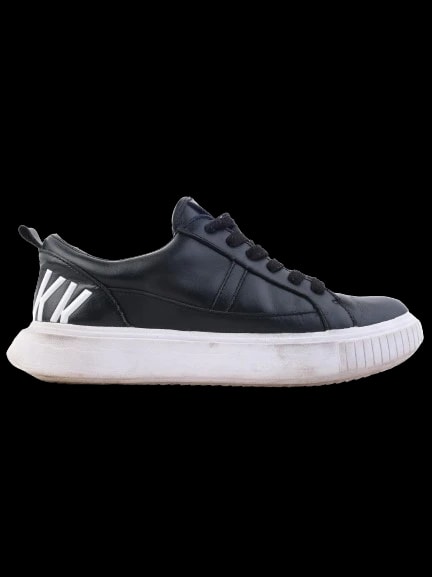 Bikkembergs Black Leather Canvas Sneakers — 1