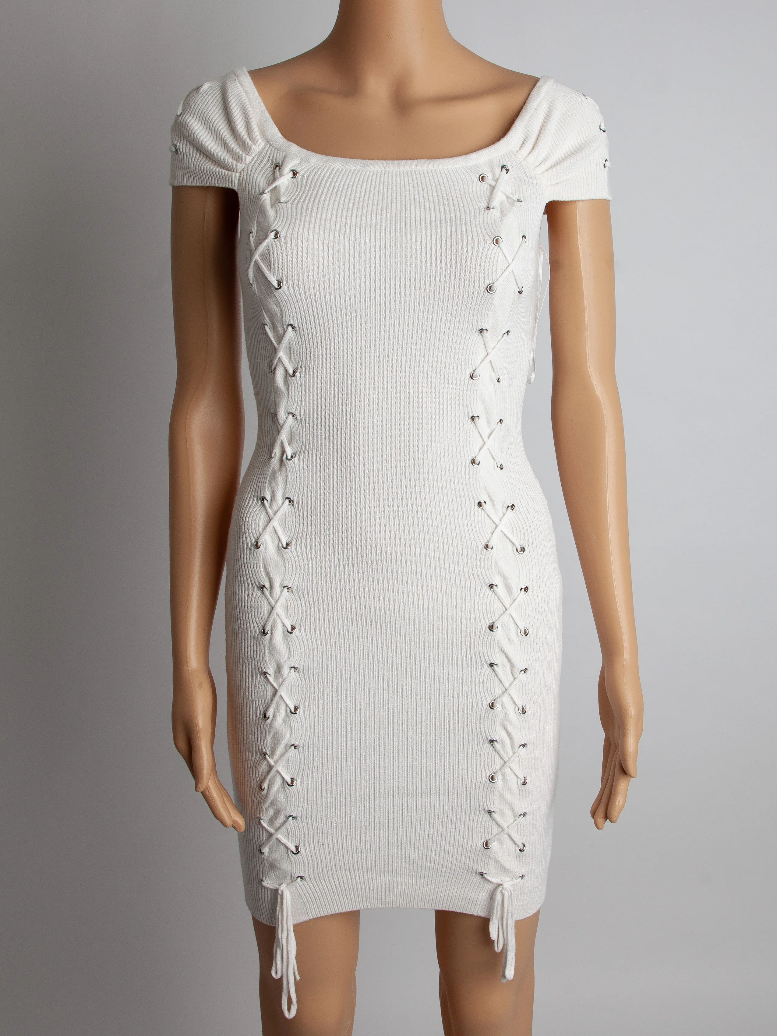 Guess White Viscose Mini Dress — 3