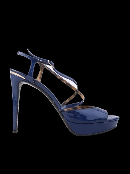 Roberto Cavalli Blue Leather Sandals — 1