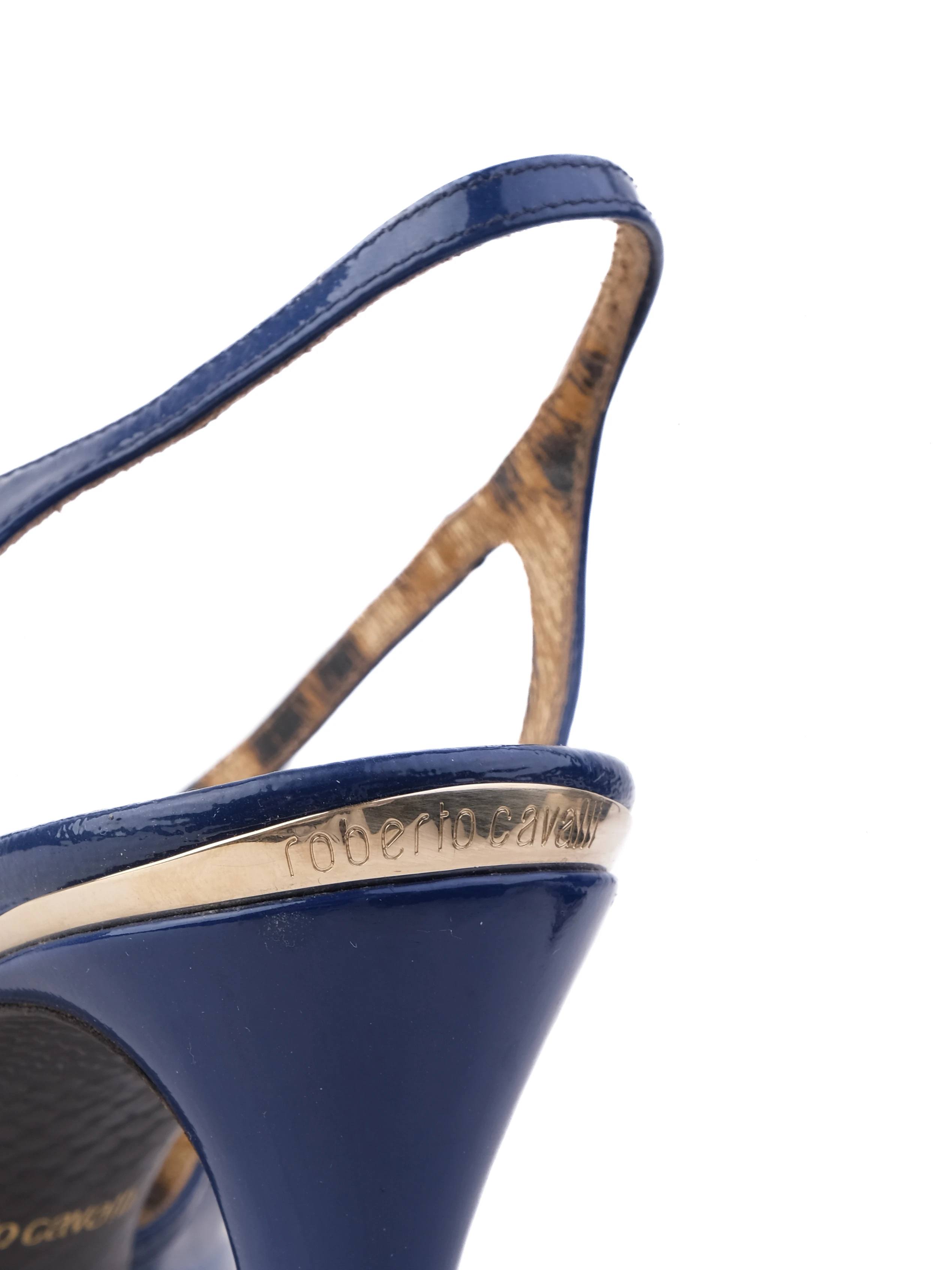 Roberto Cavalli Blue Leather Sandals — 2