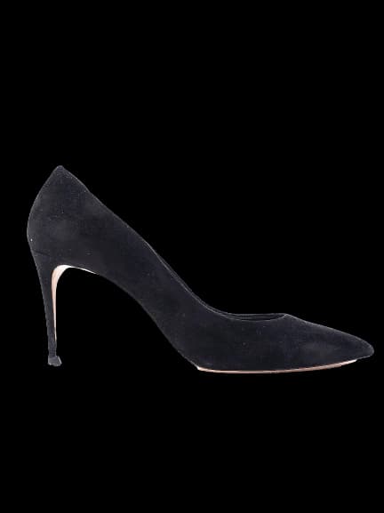 Casadei Black Leather Mid Heel Pumps — photo 1