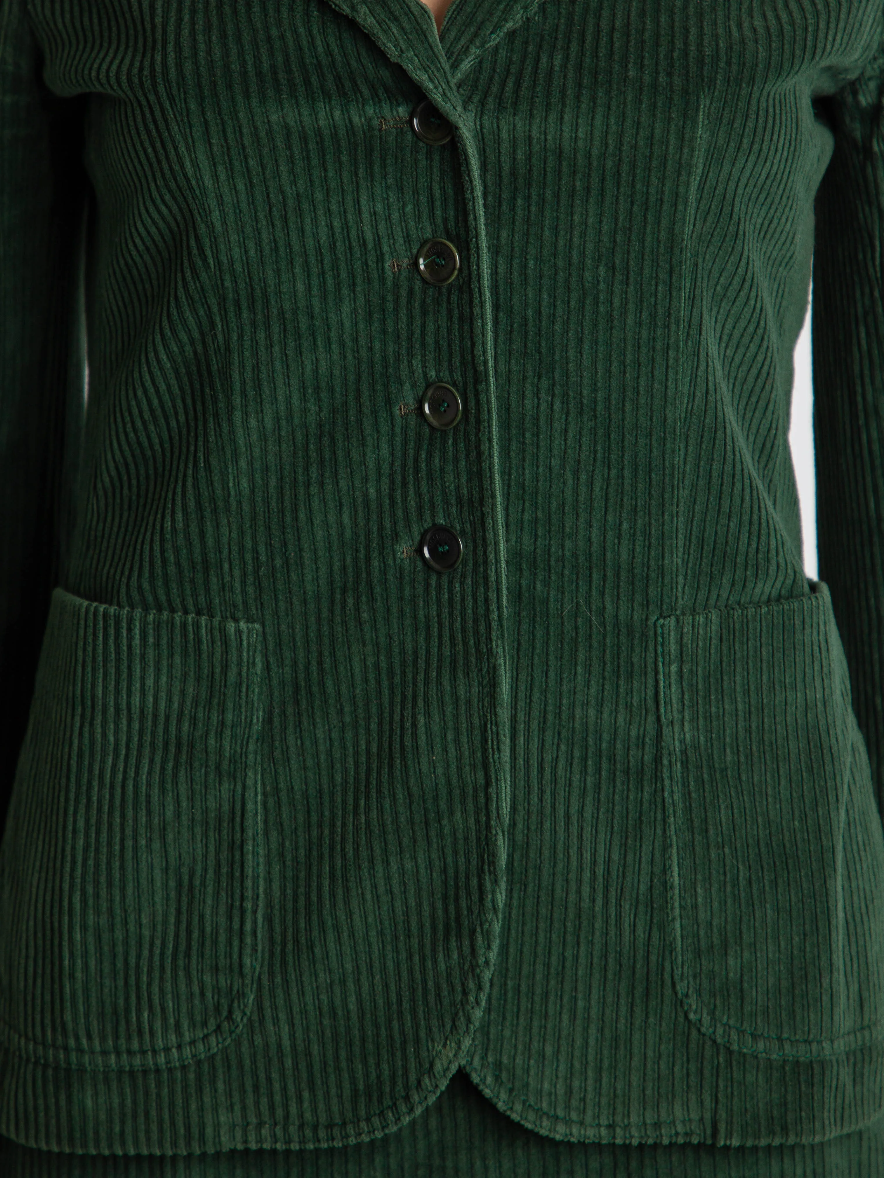 Moschino Green Cotton Skirt Suit — 2