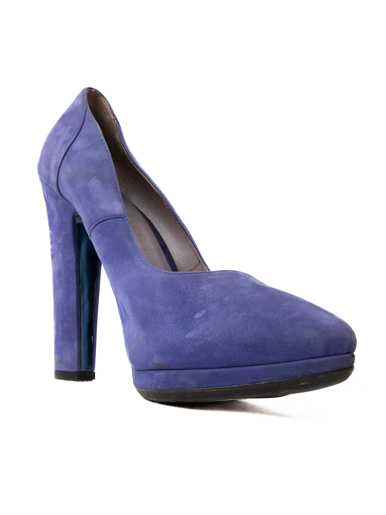 Versace Purple Leather High Heel Pumps — 3
