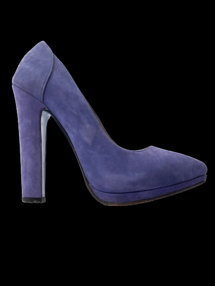 Versace Purple Leather High Heel Pumps — 1