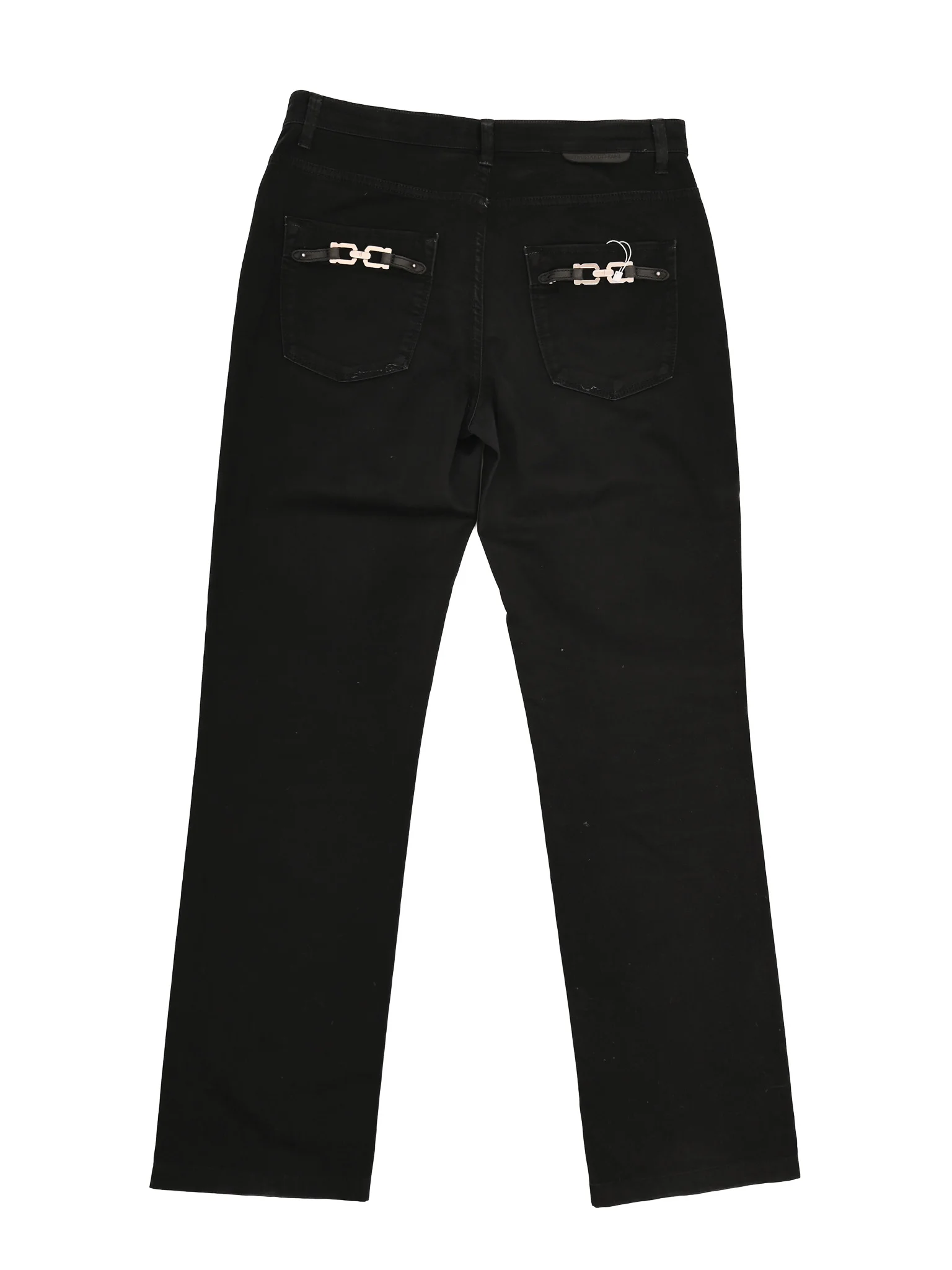 Trussardi Black Cotton Casual Trousers — 2