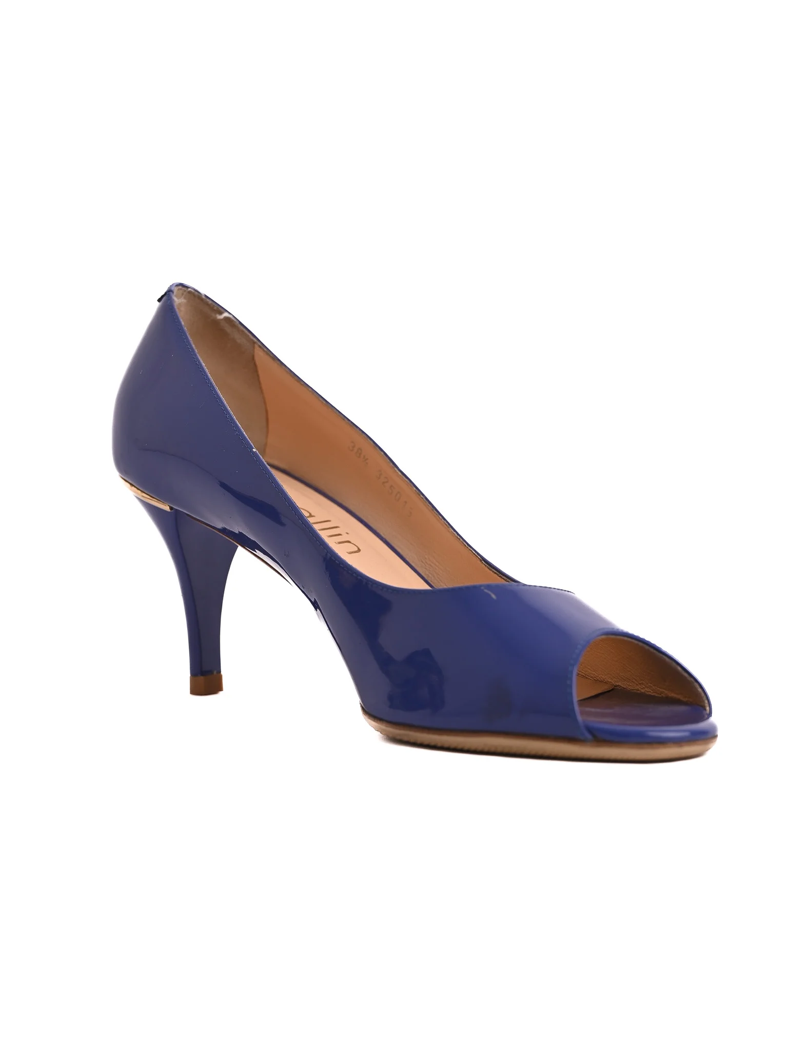 Ballin Blue Leather Low Heel Pumps — 3