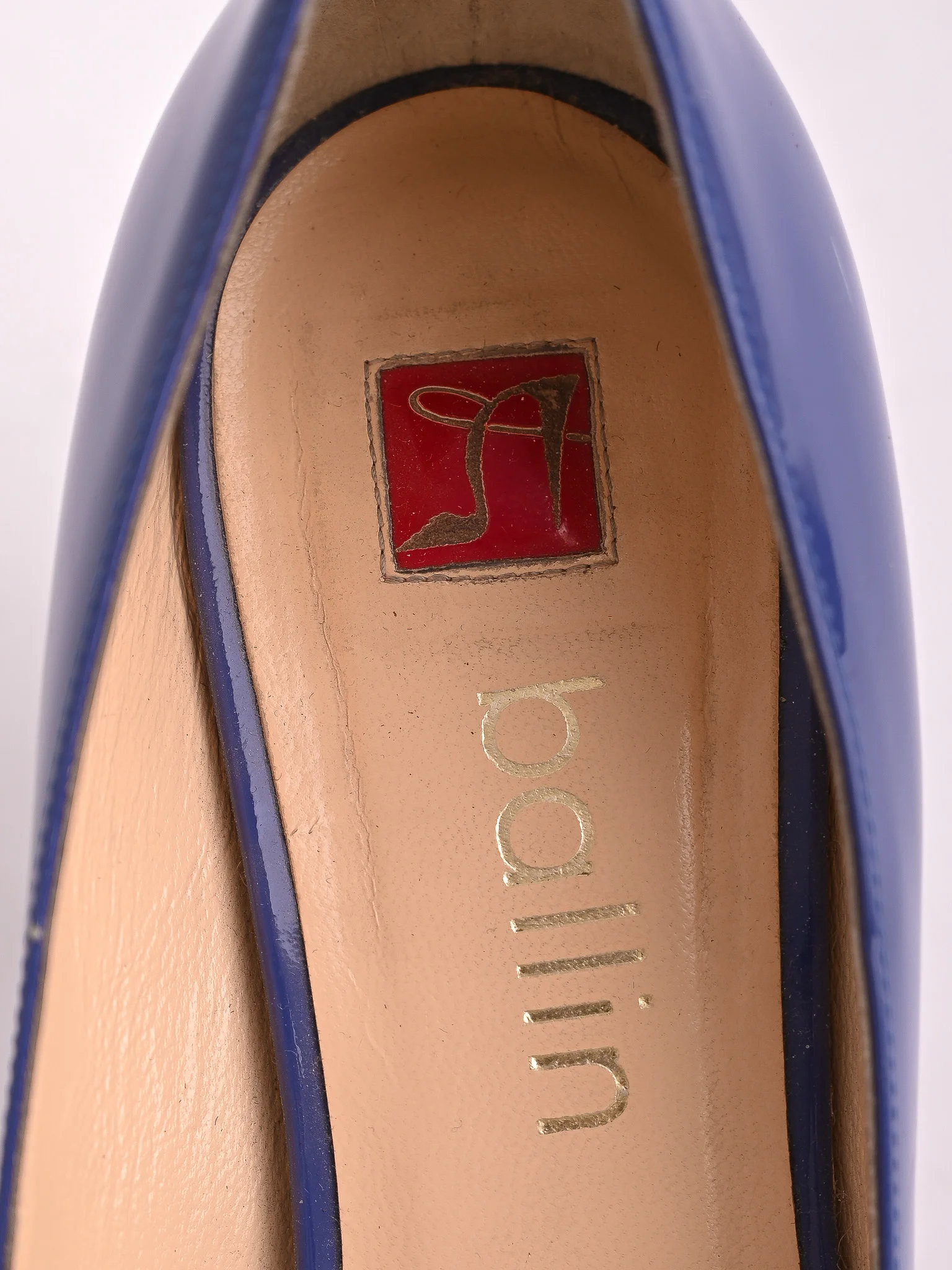 Ballin Blue Leather Low Heel Pumps — 2