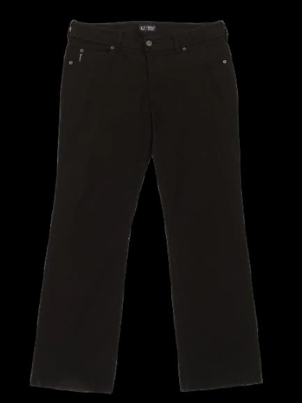 Armani Jeans Black Cotton Straight Jeans — photo 1