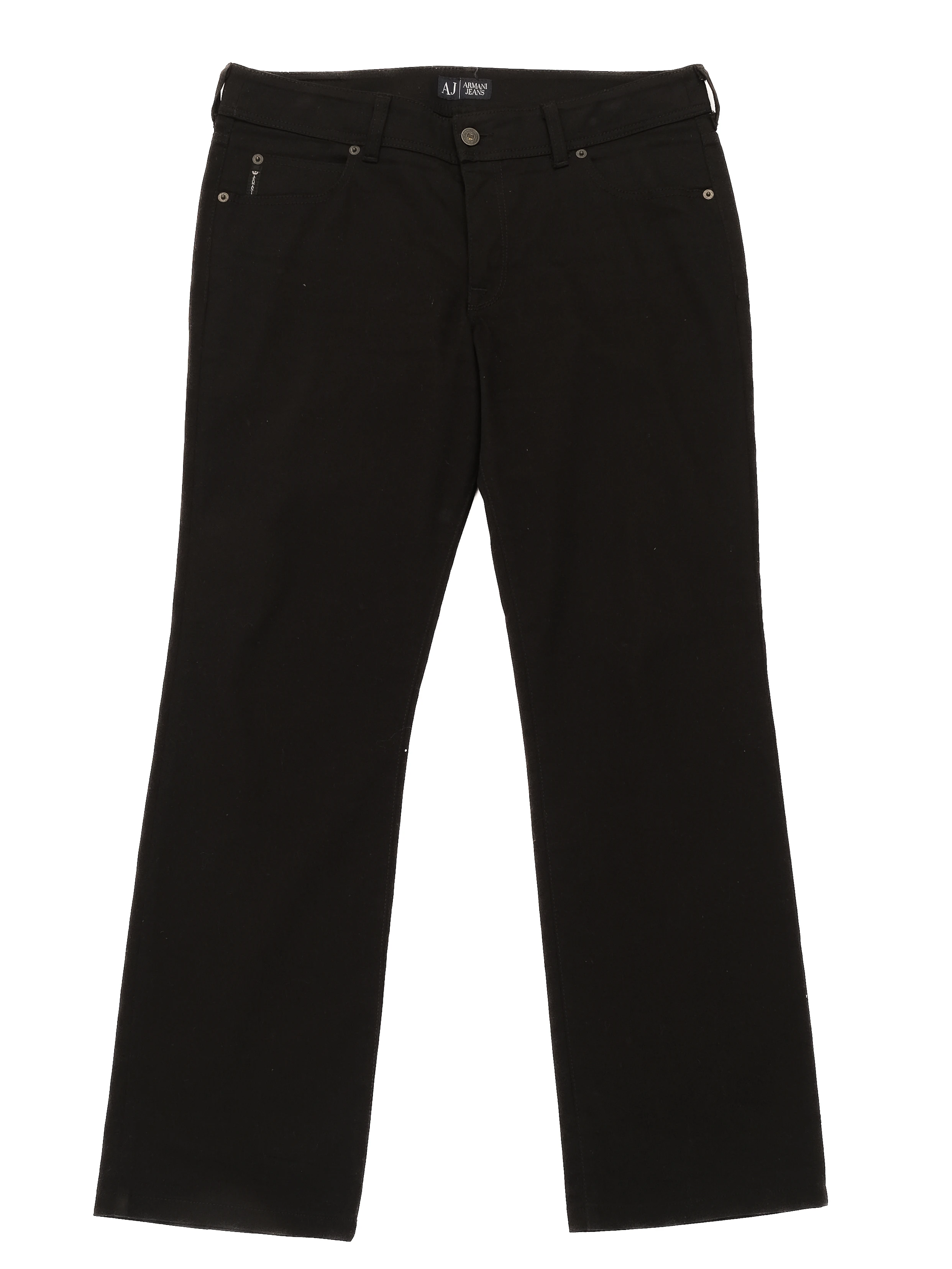 Armani Jeans Black Cotton Straight Jeans — 3