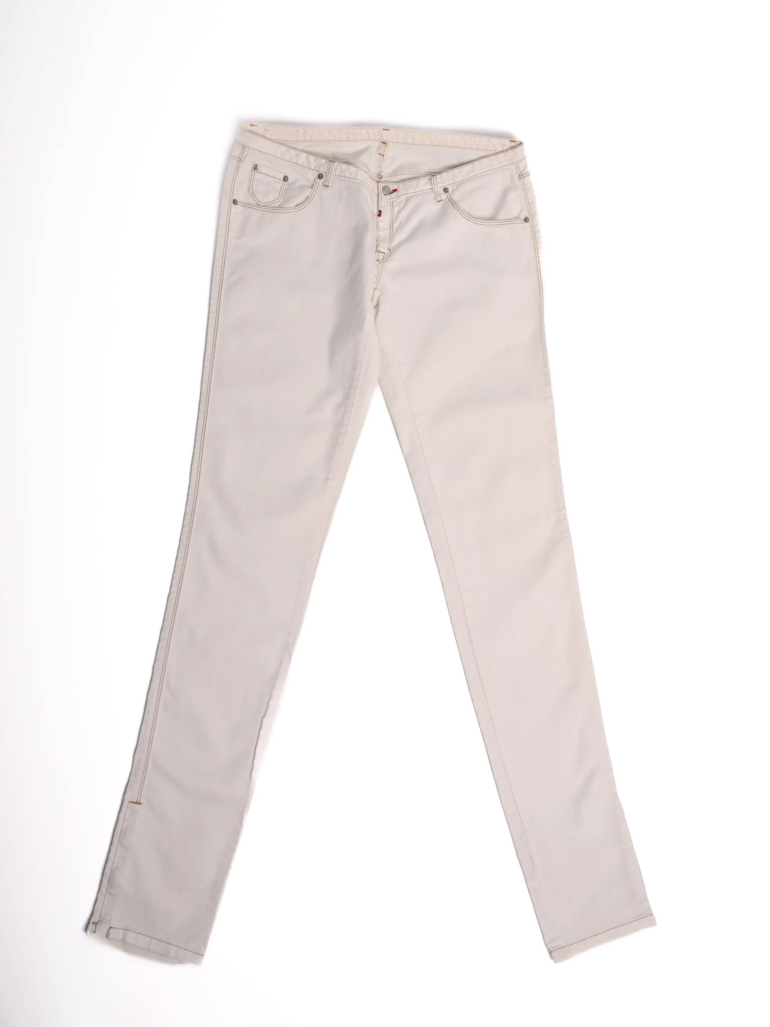 Dsquared2 White Cotton Casual Trousers — 2