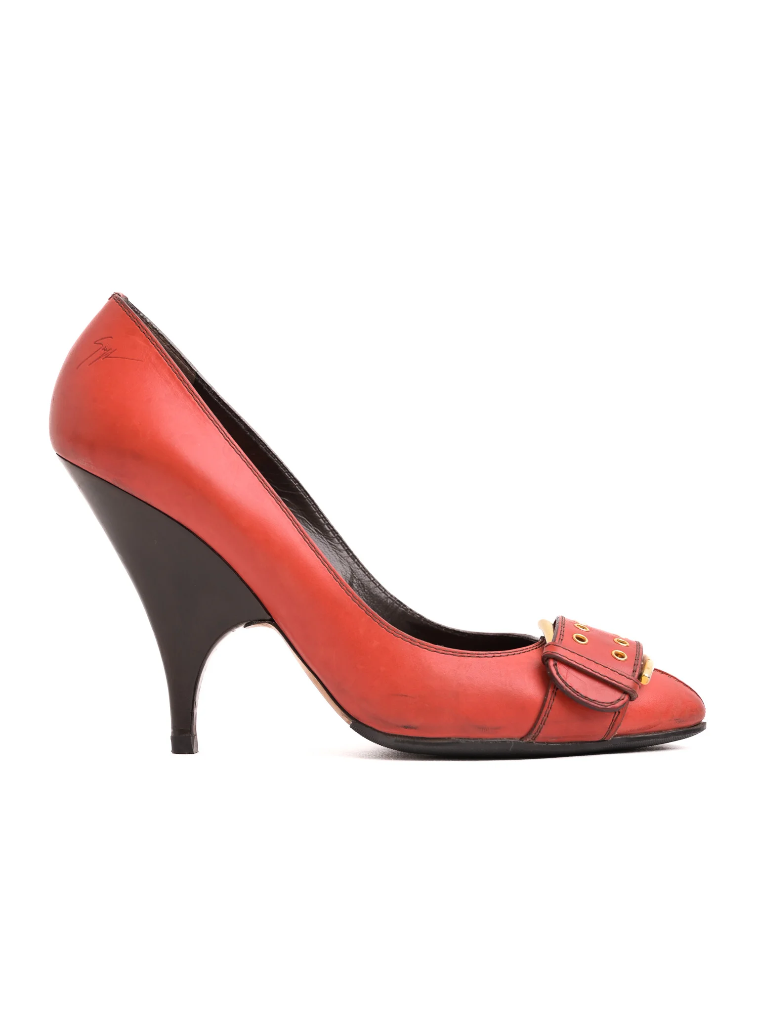 Giuseppe Zanotti Red Leather High Heel Pumps — 3