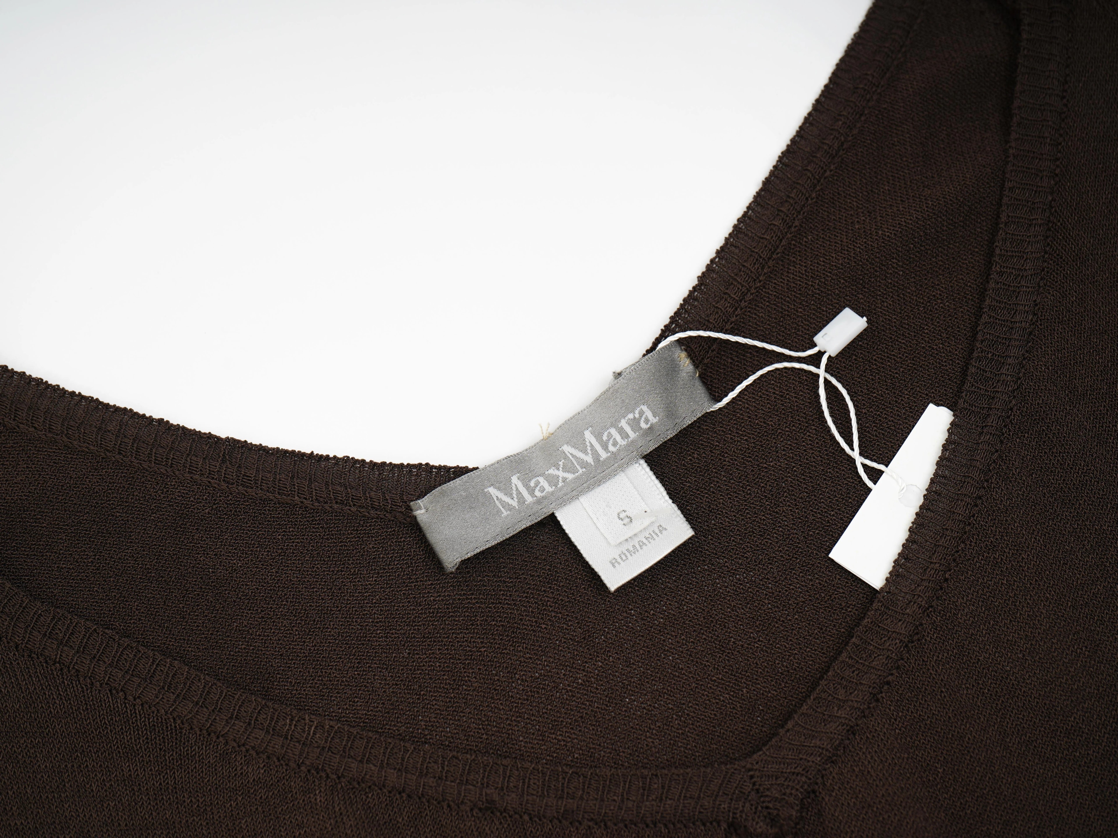 Max Mara Orange Viscose T-Shirt — 3