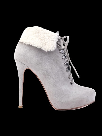 Lesilla Blue Leather Ankle Boots — 1