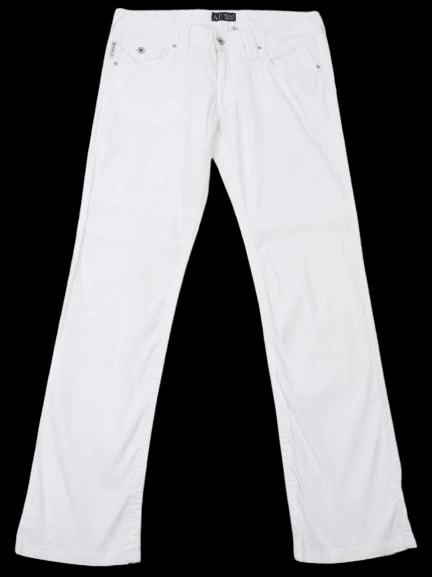 Armani Jeans White Len Trousers — 2