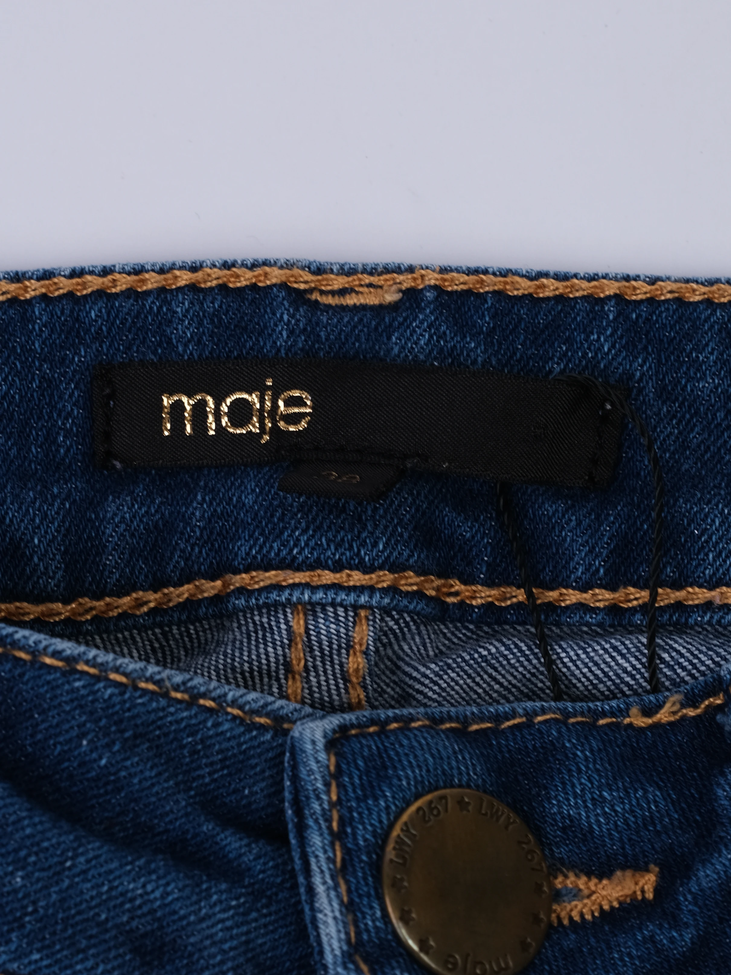 Maje Blue Cotton Mom Jeans — 3